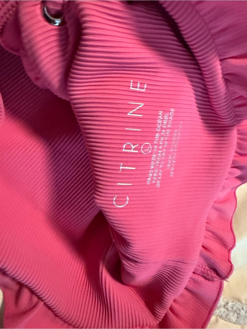 Free people Citrine women high-Waisted 2 pc Ruffle Bikini Set - Pink - Picture 5 of 15
